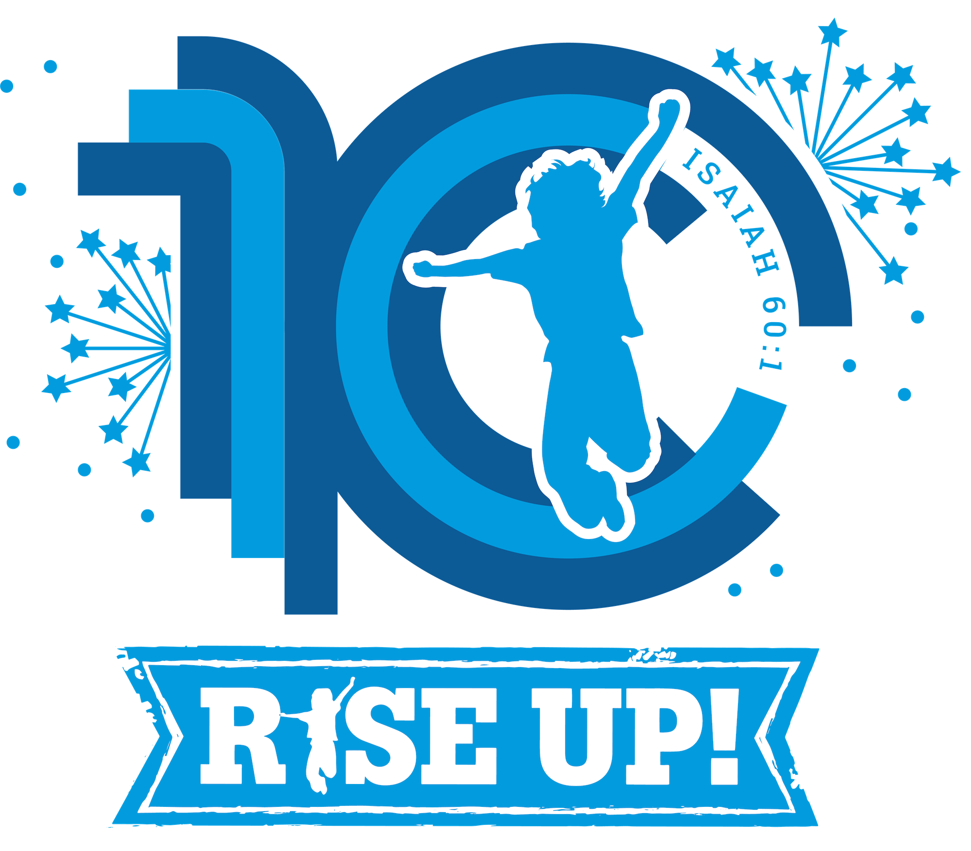 Rise Up 4 Christ Anniversary Logo